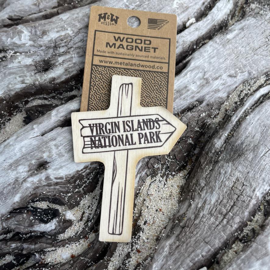 Wood Sign Post Wood Magnet
