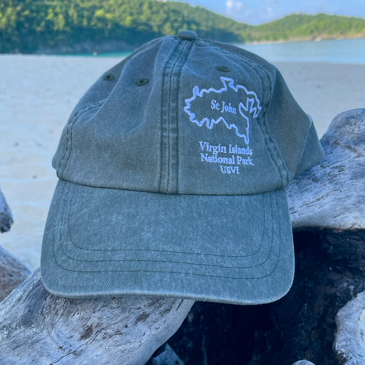 STJ Map Embroidered Caps
